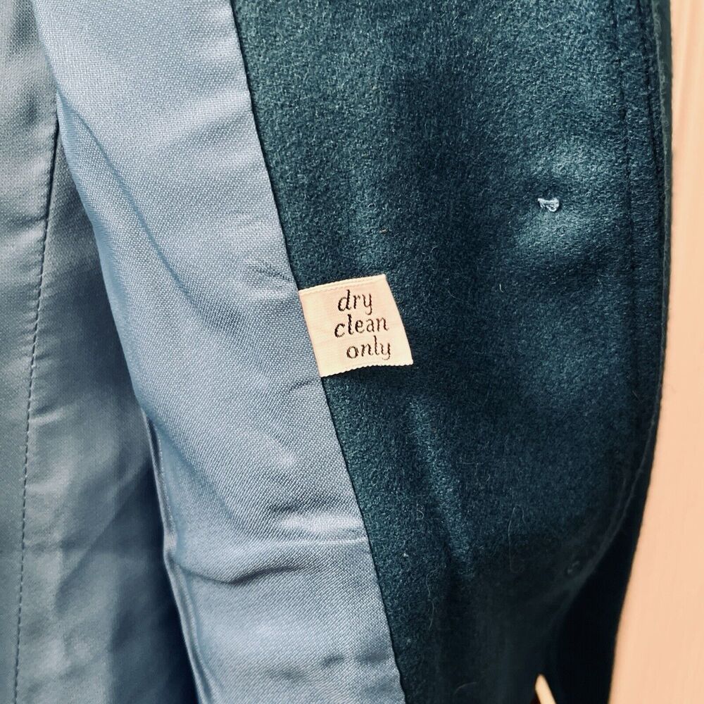 VTG Young Pendleton Jacket 100% Virgin Wool 9 - 10 Peacock Blue Tweed Blazer USA - Picture 5 of 9